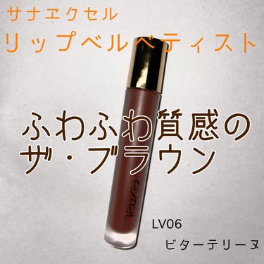 サナエクセル
リップベルベティストLV06　ビターテリーヌ

私がすきなブラウンリップの紹介です！
リップベルベティストシリーズが出たときは特に購入の予定はありませんでしたが、他の方のレビューで06番が