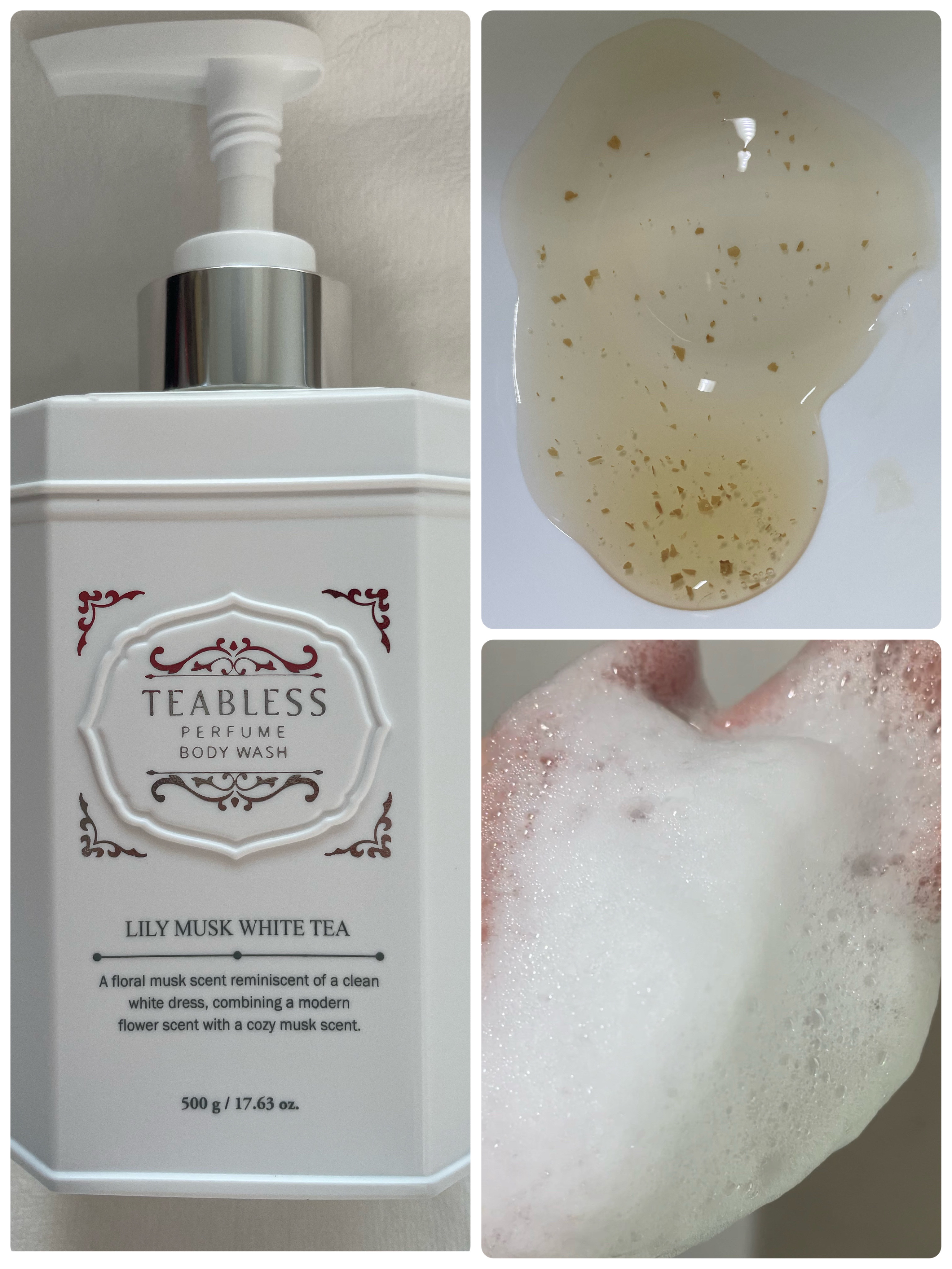 パフュームボディソープ リリィムスクホワイトティー/TEABLESS/ボディソープを使ったクチコミ（3枚目）