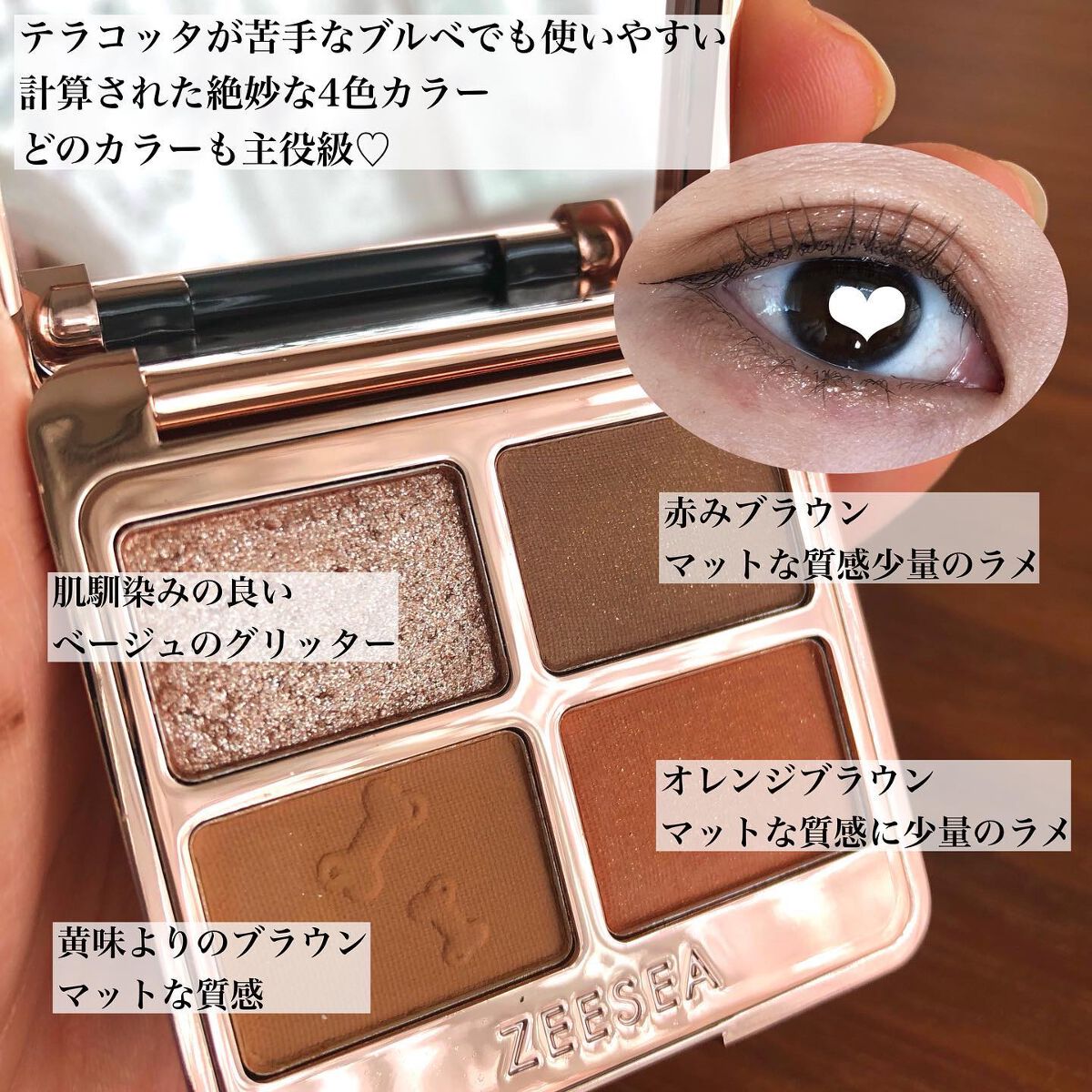 アニマルアイシャドウ(4シェード)/ZEESEA/アイシャドウパレットを使ったクチコミ（2枚目）