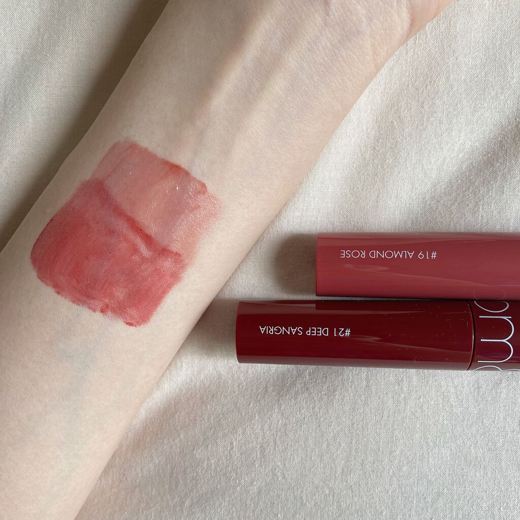 ジューシーラスティングティント/rom&nd/リップティントを使ったクチコミ(3枚目)