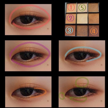 UR GLAM　BLOOMING EYE COLOR PALETTE/U R GLAM/パウダーアイシャドウを使ったクチコミ（3枚目）