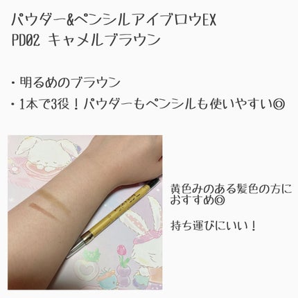 パウダー&ペンシル アイブロウEX/excel/アイブロウペンシルを使ったクチコミ(2枚目)