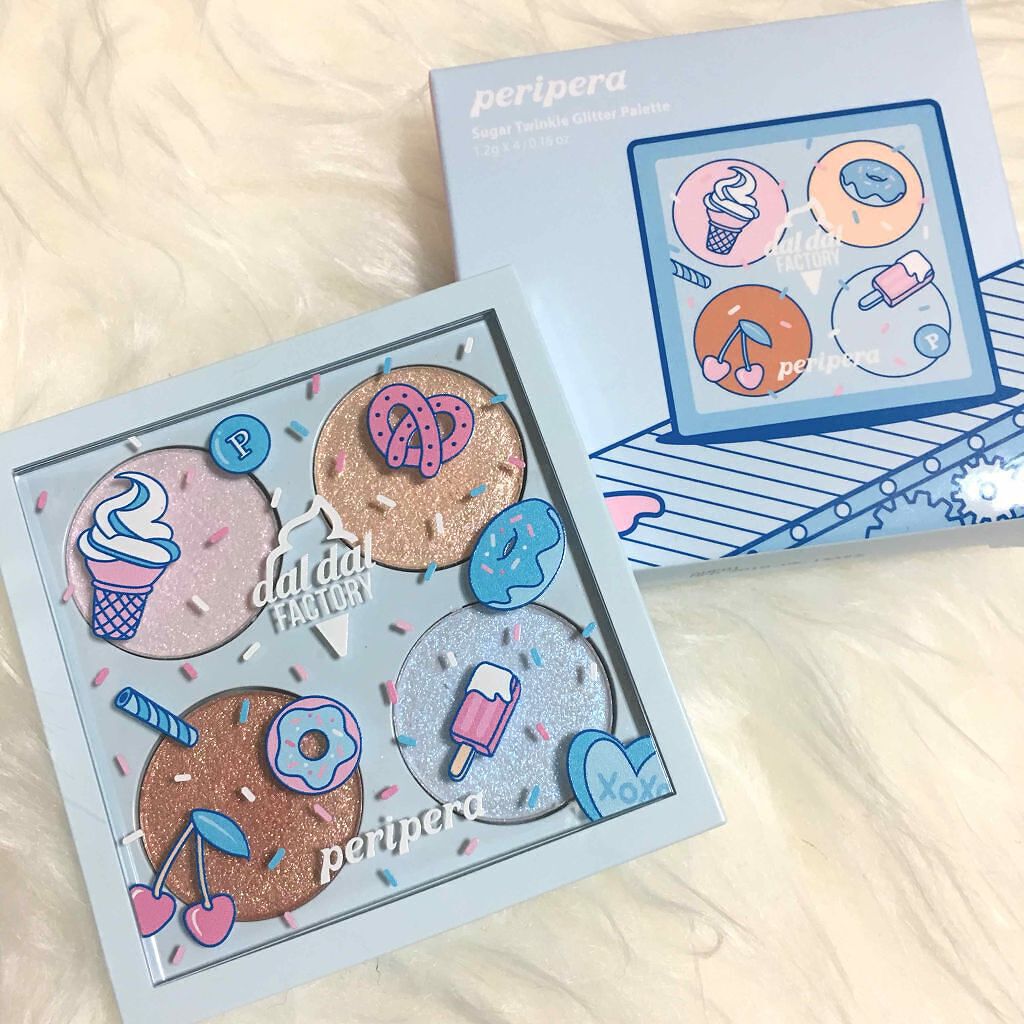 シュガートゥインクルグリッターパレット/PERIPERA/アイシャドウパレットを使ったクチコミ（1枚目）
