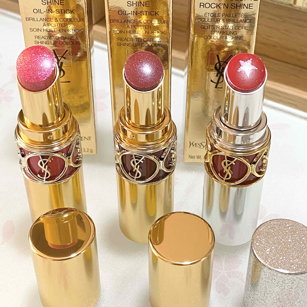ルージュ ヴォリュプテ シャイン/YVES SAINT LAURENT BEAUTE/口紅を使ったクチコミ（2枚目）