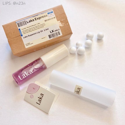 スーパーミニオイルリップ/Laka/リップケアを使ったクチコミ(2枚目)