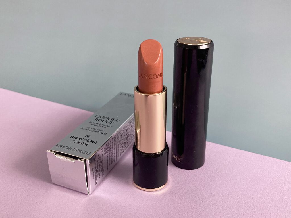 ラプソリュ ルージュ C76 ブラン セピア/LANCOME/口紅を使ったクチコミ（3枚目）