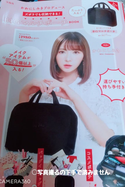 かわにしみきプロデュース ズボラでも収納できる!BIGマルチポーチBOOK/宝島社/雑誌を使ったクチコミ(2枚目)