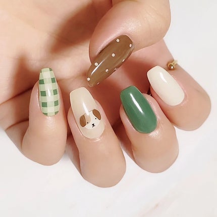 セミキュアジェルネイル(ハンド)/ohora/ネイルシールを使ったクチコミ(2枚目)