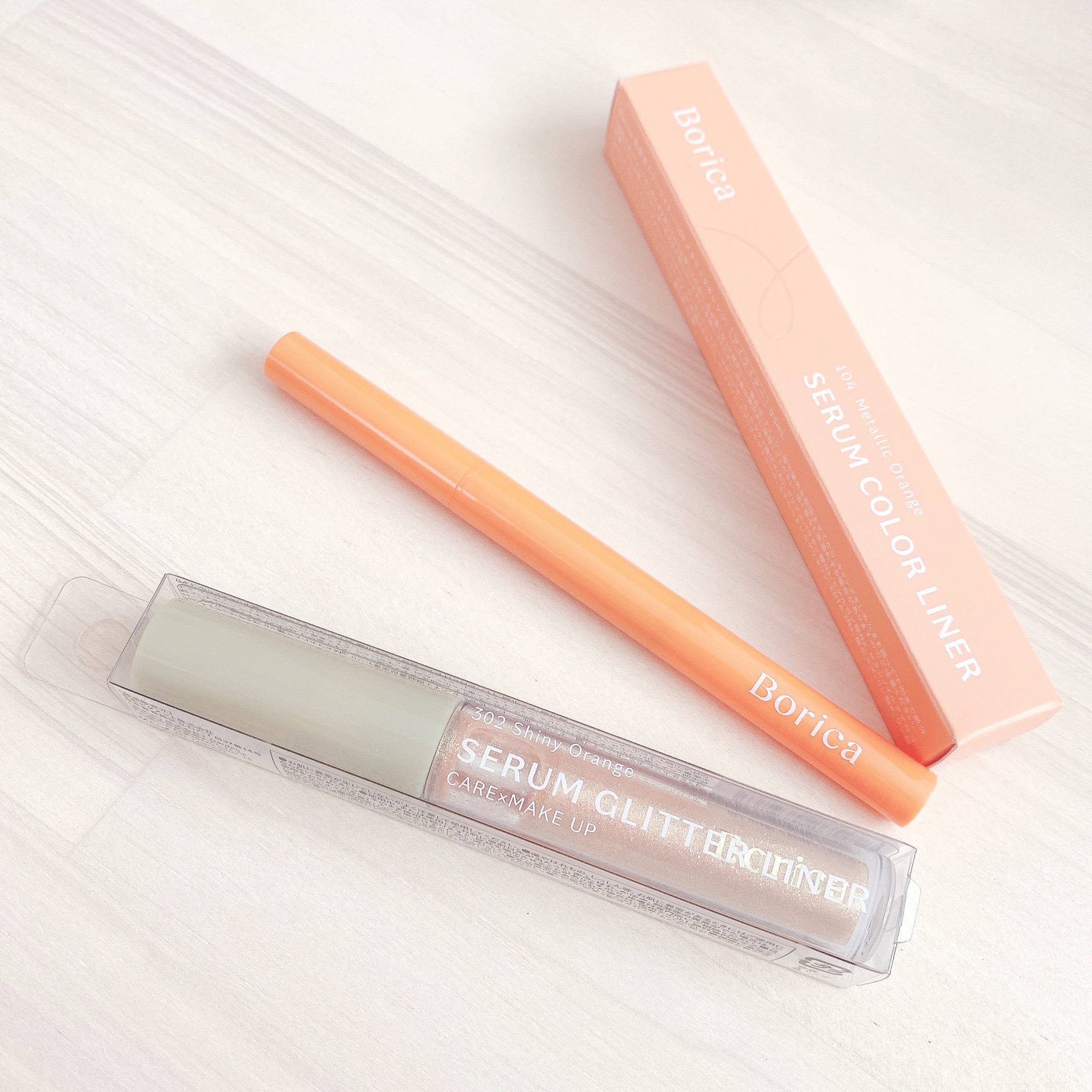 美容液カラーライナー 104 メタリックオレンジ/Borica/リキッドアイライナーを使ったクチコミ（1枚目）