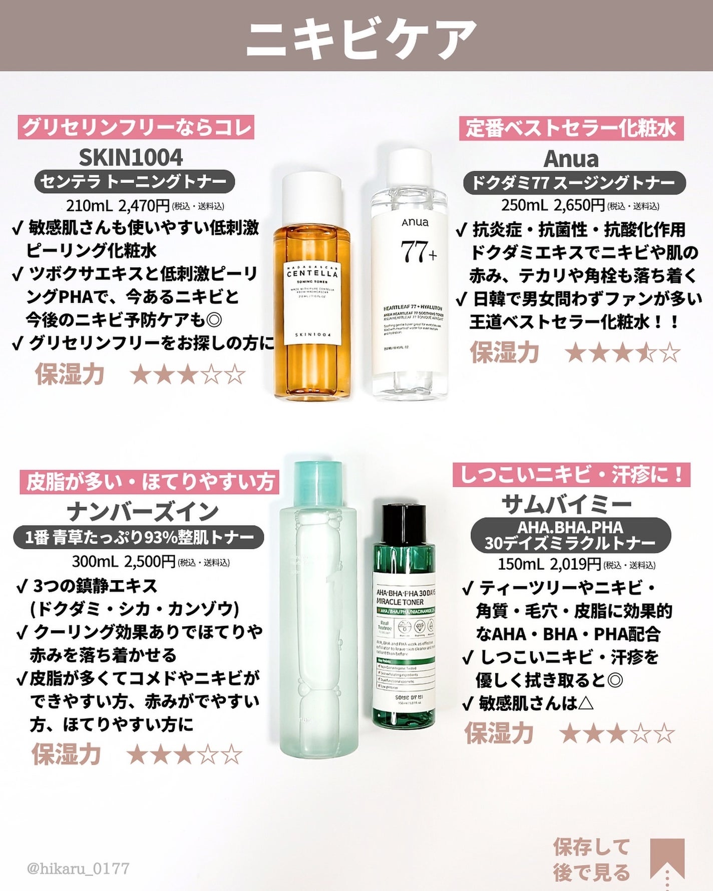 ひかる|肌悩み・成分・効果重視のスキンケア🌷 on LIPS 「肌悩みで選ぶ!神・化粧水🤍/韓国スキンケアマニア&成分検定1級..」(6枚目)