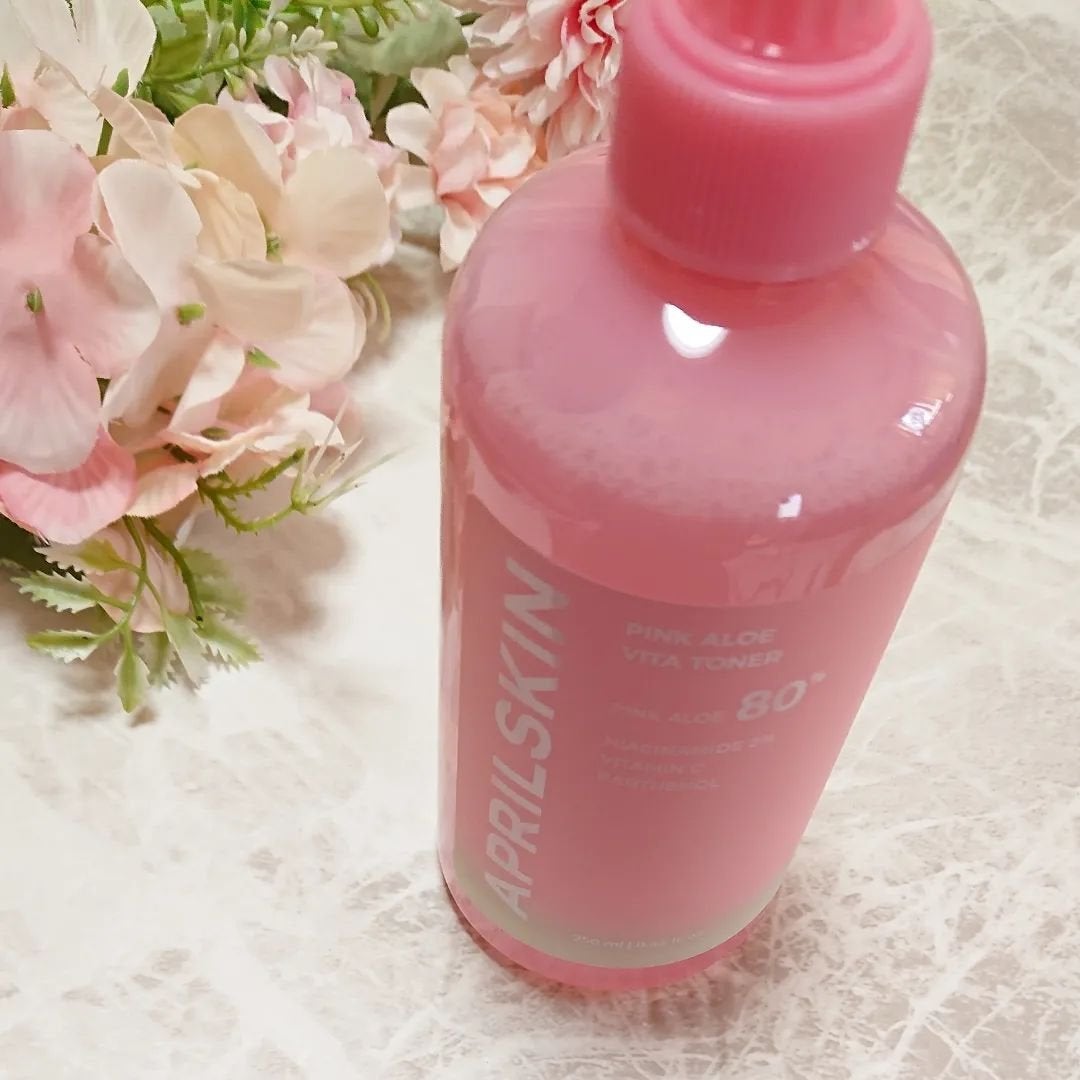 ピンクアロエビタトナー/APRILSKIN/化粧水を使ったクチコミ(3枚目)