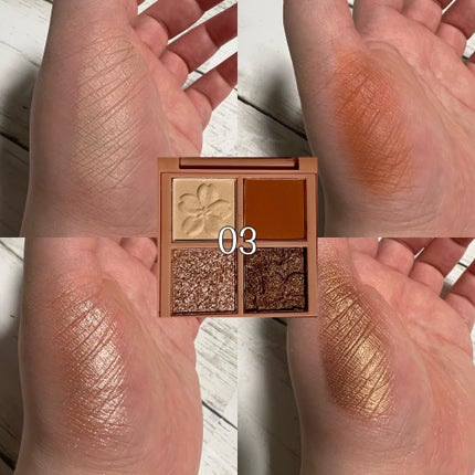 チェリーブロッサム 4色アイシャドウ/NOVO/アイシャドウパレットを使ったクチコミ(4枚目)