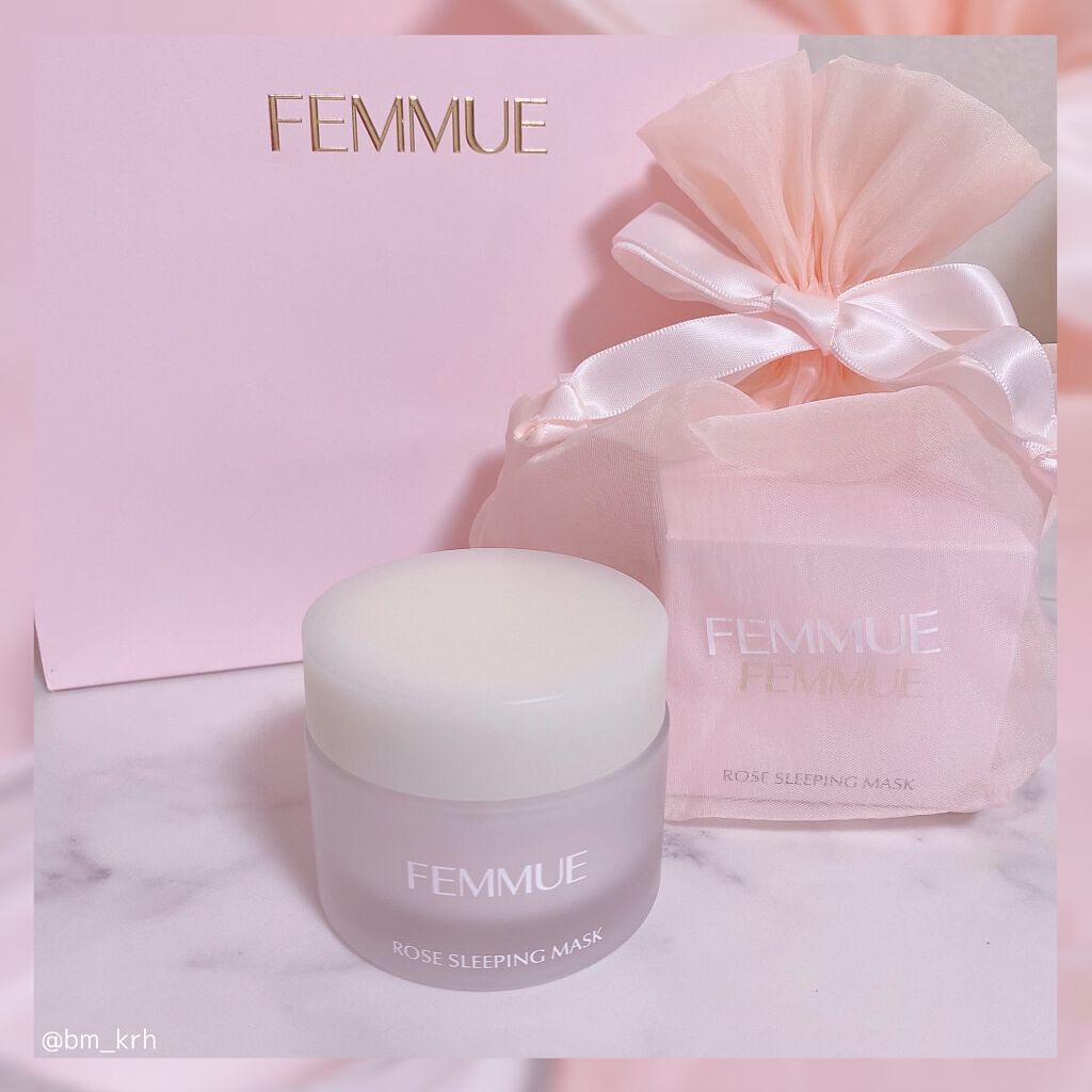 ローズウォーター スリーピングマスク/FEMMUE/フェイスクリームを使ったクチコミ（3枚目）