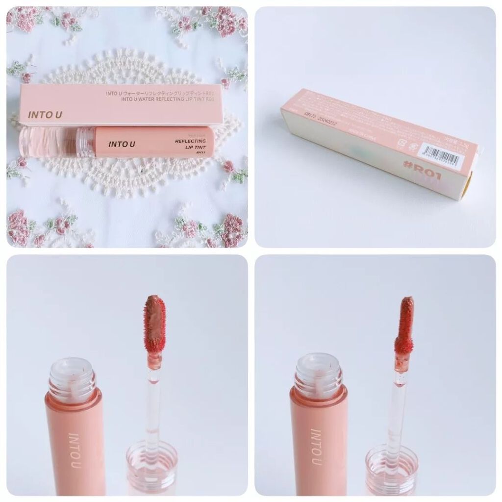 ウォーターリフレクティングリップティント/INTO U/リップティントを使ったクチコミ（2枚目）
