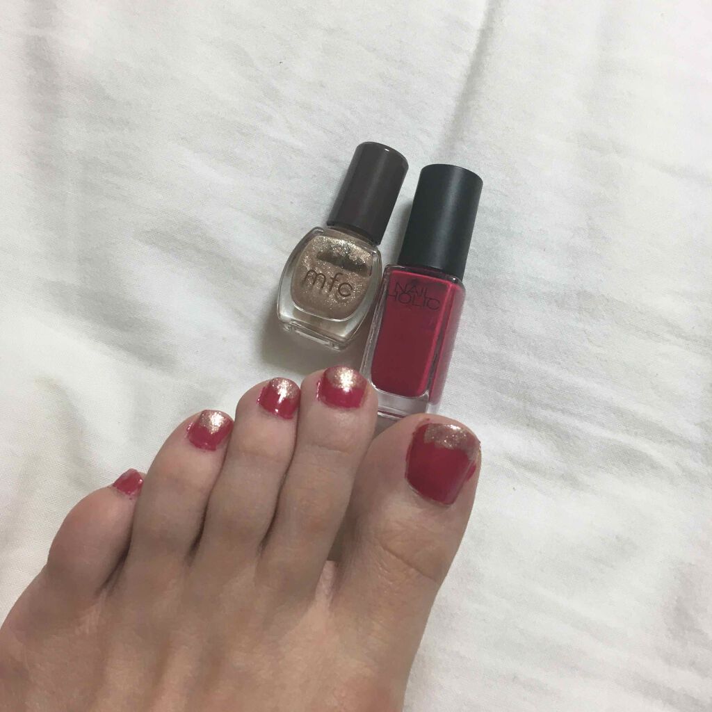 ネイルカラーm Mfcを使った口コミ ネイルフットネイルに 少しアレンジしてみ By You 乾燥肌 Lips