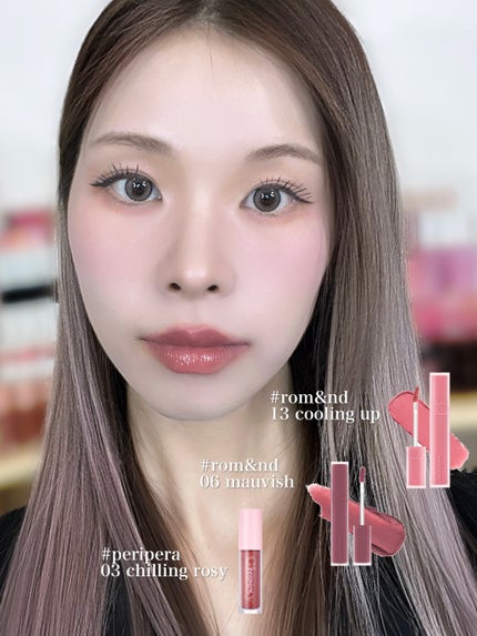 インク グラスティング リップ グロス 03 チリング ロージー(CHILLING ROSY)/PERIPERA/リップグロスを使ったクチコミ(1枚目)