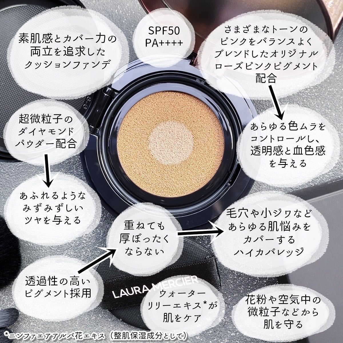 フローレス ルミエール ラディアンス パーフェクティング トーンアップ クッション/ローラ メルシエ/クッションファンデーションを使ったクチコミ(2枚目)