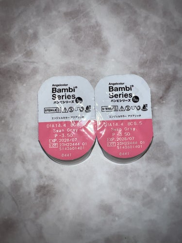 AngelColor Angelcolor Bambi Series 1day のクチコミ「Angelcolor Bambi Series 1dayスワングレー！

スワンブルーとローズ.....」（2枚目）