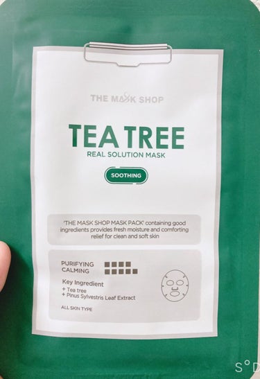 TEA TREE REAL SOLUTION MASK/THE MASK SHOP/シートマスク・パックを使ったクチコミ（1枚目）
