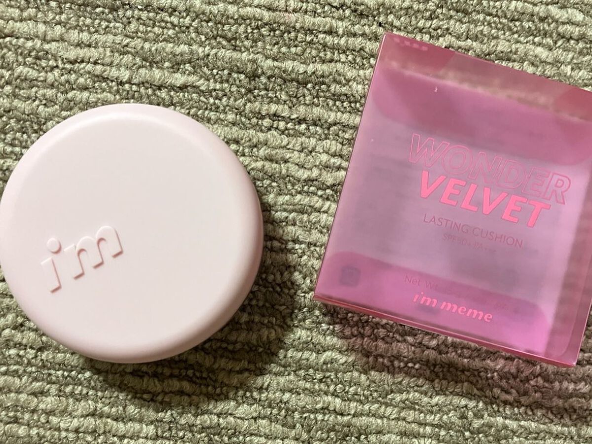ワンダーベルベットラスティングクッション/i’m meme/クッションファンデーションを使ったクチコミ（3枚目）