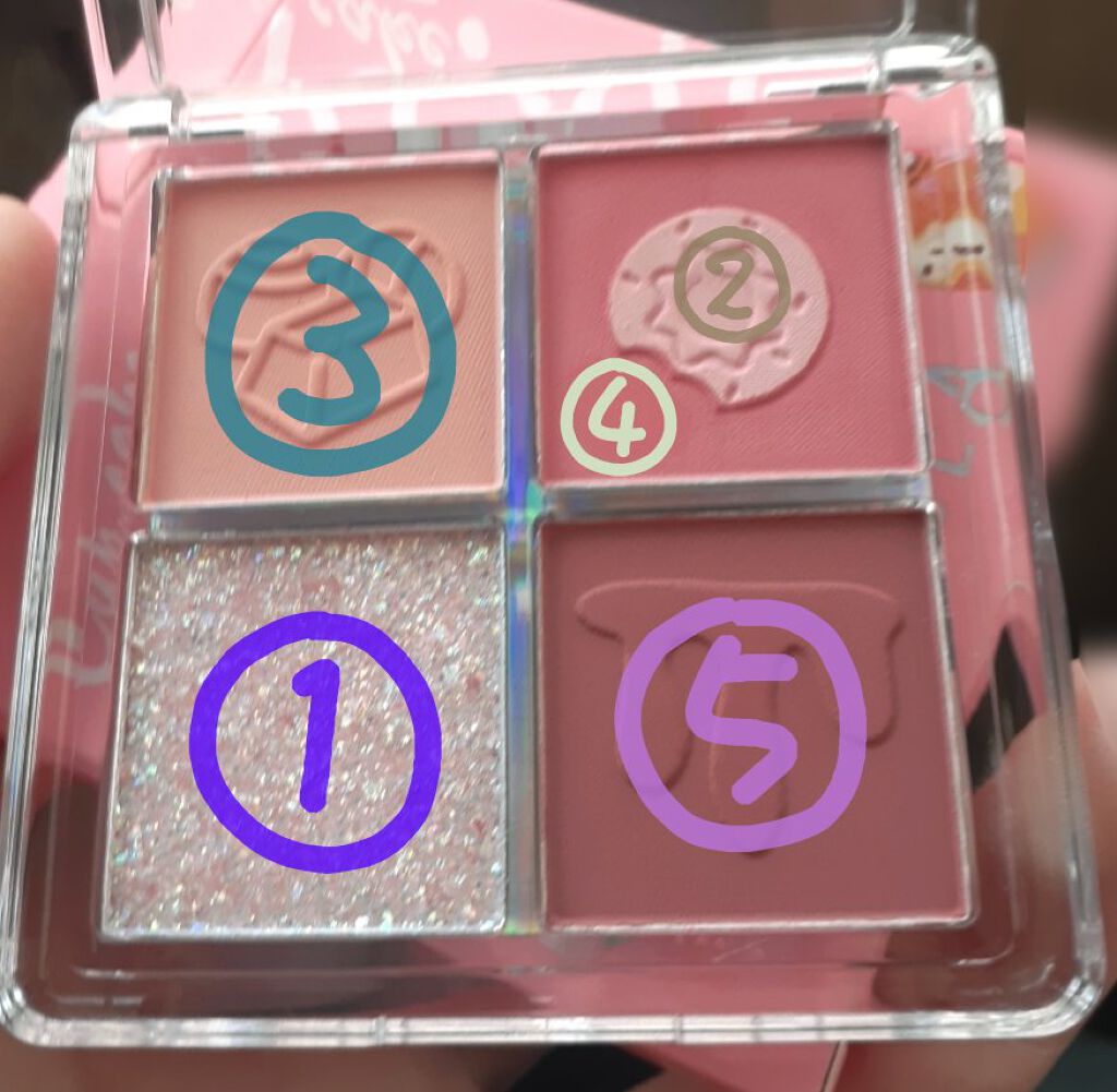 ZEESEAデザートコレクション４カラーアイシャドウパレット/ZEESEA/アイシャドウパレットを使ったクチコミ（3枚目）