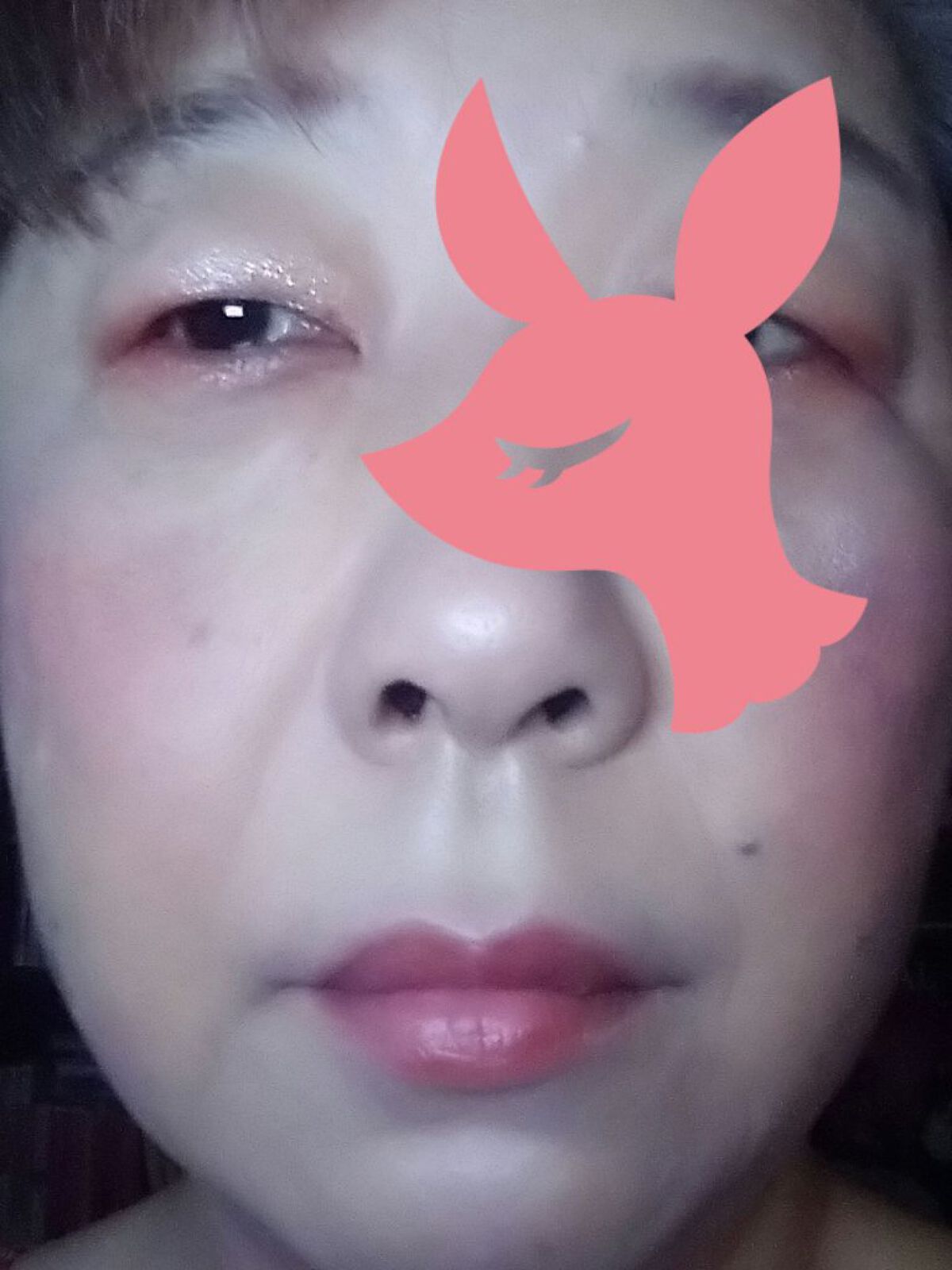 シングルカラーチーク 05 コーラルピンク/aZTK/パウダーチークを使ったクチコミ（3枚目）