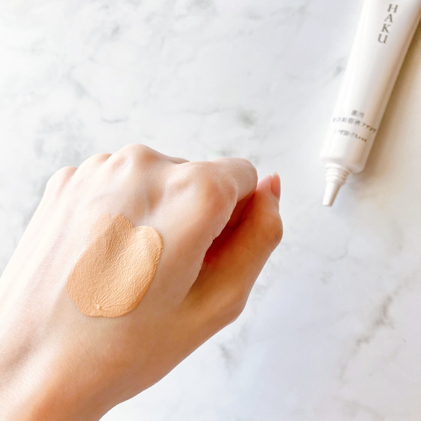 薬用 美白美容液ファンデ(医薬部外品)/HAKU/クリーム・エマルジョンファンデーションを使ったクチコミ(3枚目)
