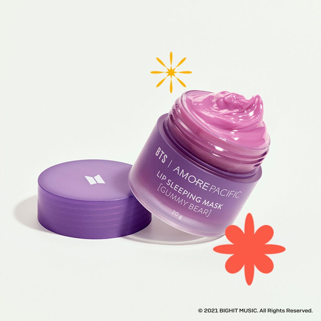 BTS | AMOREPACIFIC リップ スリーピングマスク PURPLE EDITION/LANEIGE/リップケアを使ったクチコミ(4枚目)