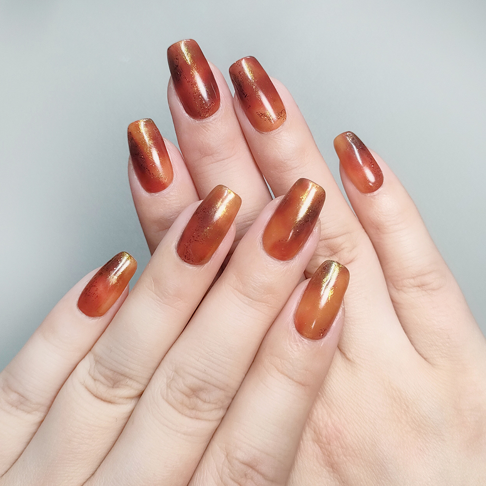 貼って固めるジェルネイルシール/Ururila/ネイルシールを使ったクチコミ（2枚目）