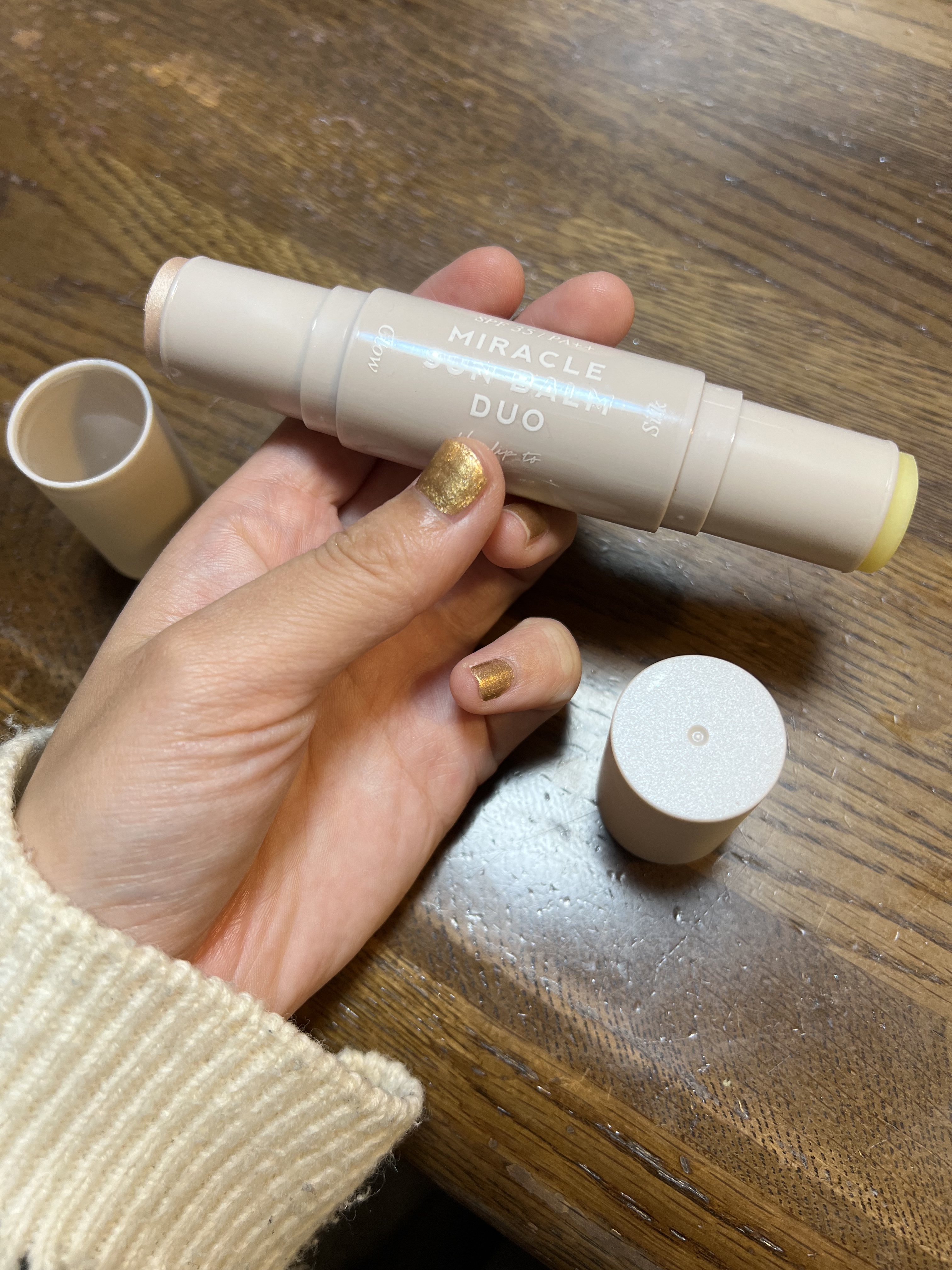 ミラクル サンバーム デュオ/Her lip to BEAUTY/日焼け止めスティックを使ったクチコミ（3枚目）