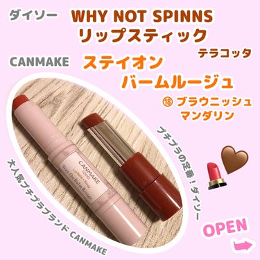 WHY NOT SPINNS リップスティック/DAISO/口紅を使ったクチコミ（1枚目）