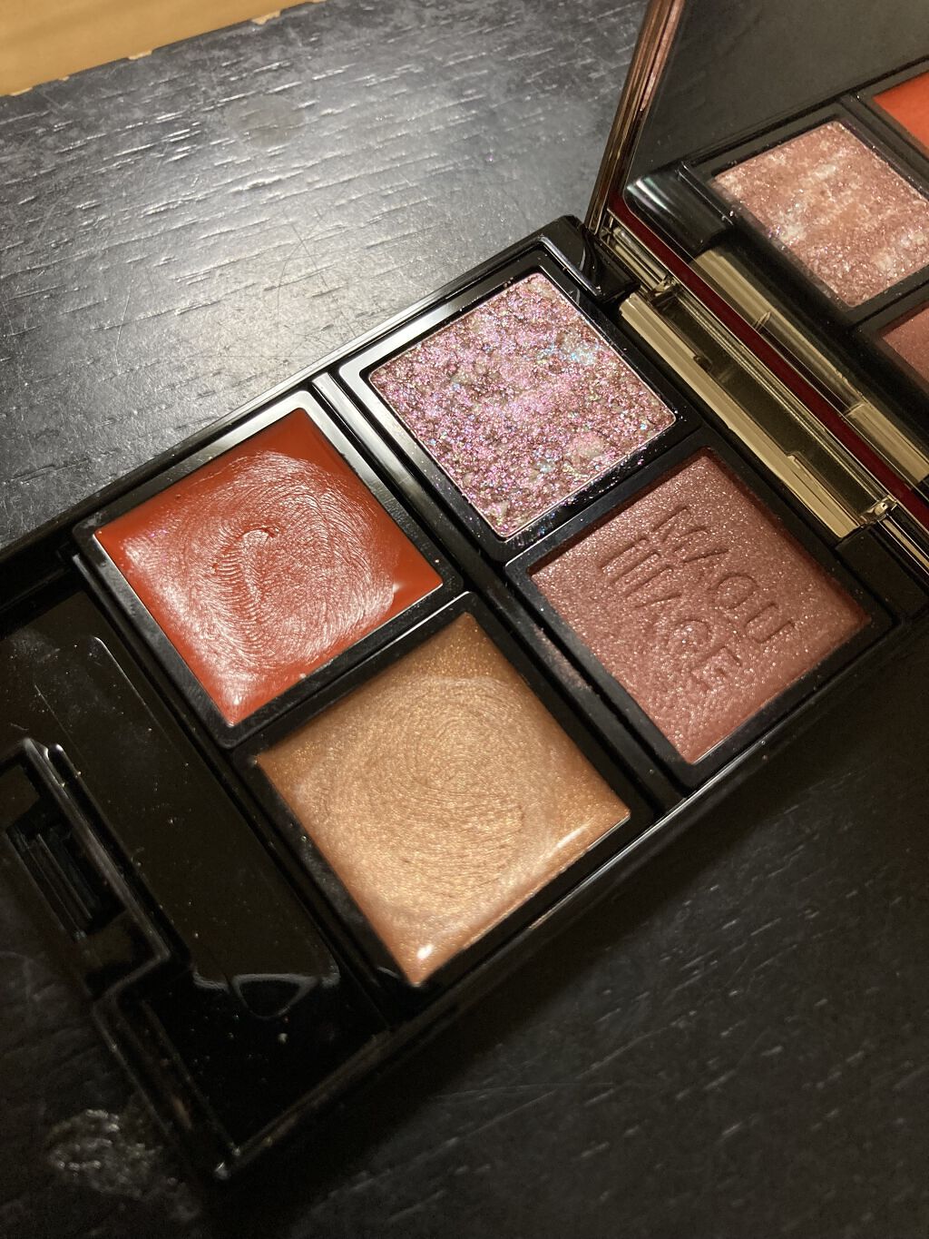 ドラマティックアイカラー (パウダー)/(クリーム) OR151 サニージュレ (クリーム)(限定)/マキアージュ/アイシャドウパレットを使ったクチコミ（1枚目）