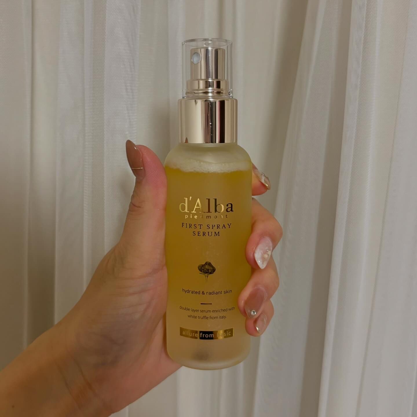 ダルバ ホワイトトリュフファーストスプレーセラム/ダルバ/ミスト状化粧水を使ったクチコミ（2枚目）