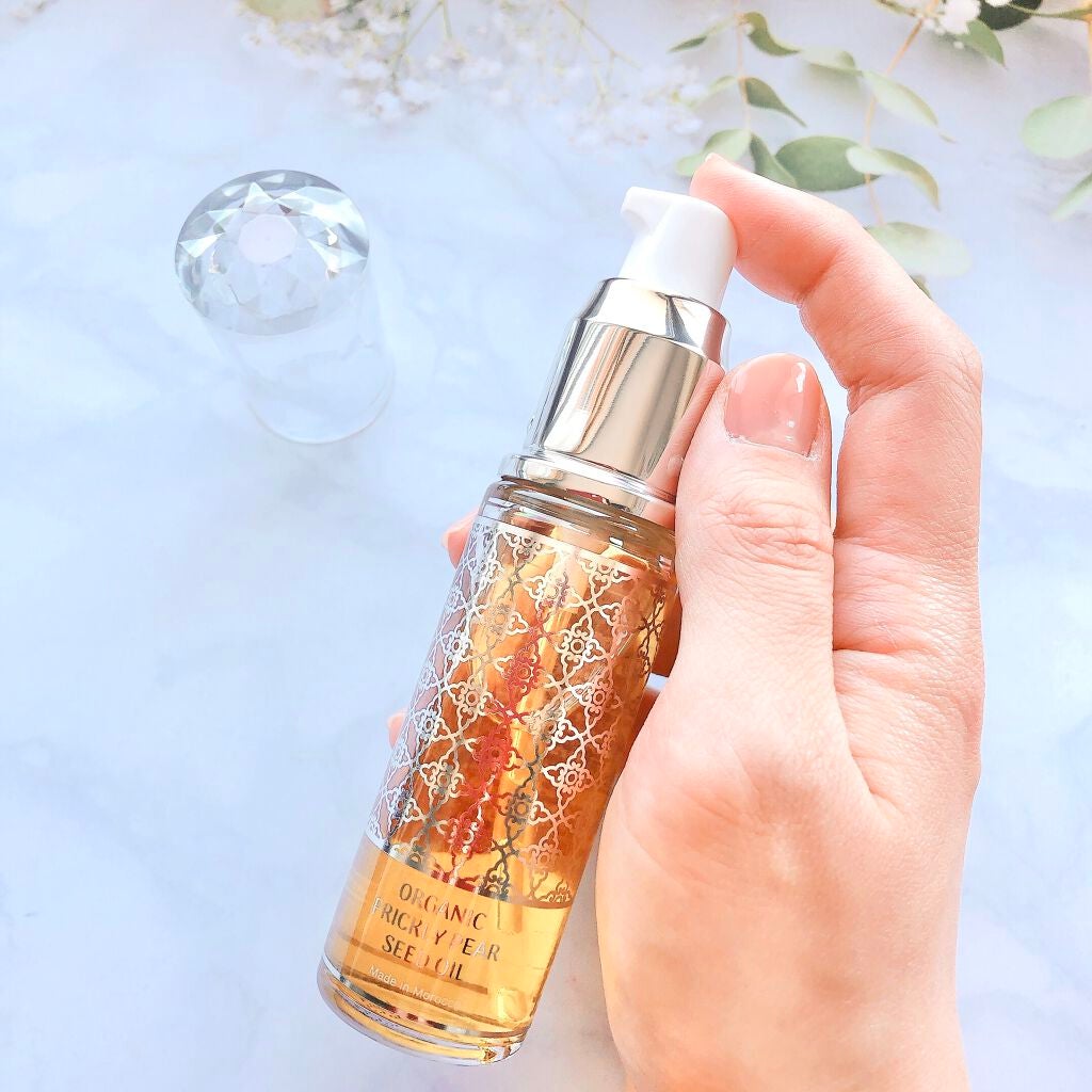 モロッコ100%オーガニック ウチワサボテンオイル/Natural Majesty/フェイスオイルを使ったクチコミ(3枚目)