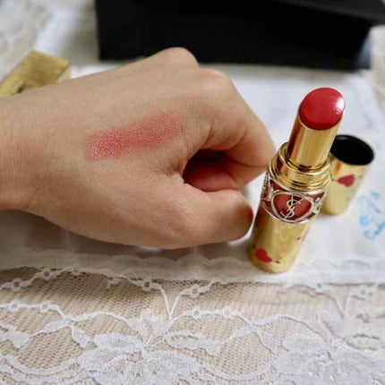 ルージュ ヴォリュプテ シャイン/YVES SAINT LAURENT BEAUTE/口紅を使ったクチコミ(3枚目)