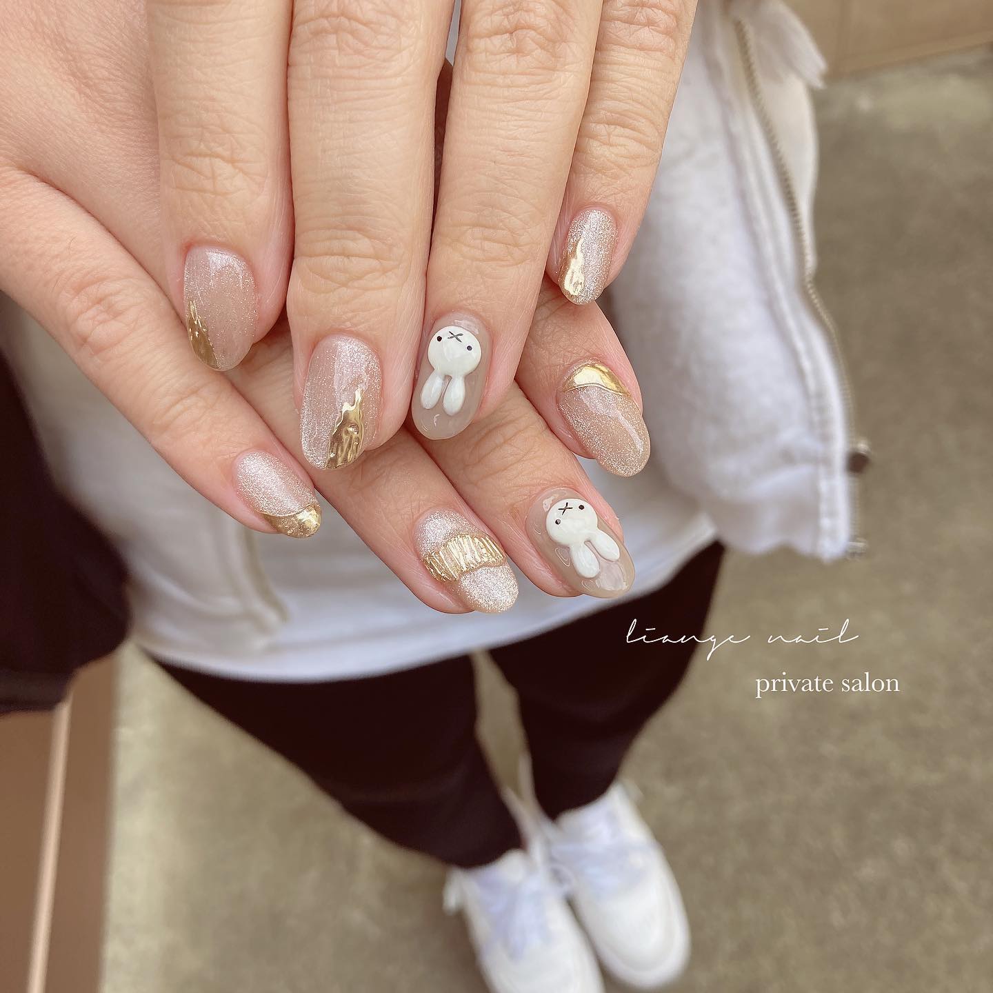 #リアンジェネイル,#柏ネイル,#ネイル,#ニュアンスネイル,#大人ニュアンスネイル,#秋ネイル,#冬ネイル,#ミラーネイル,#マグネットネイル,#キャラクターネイルのネイルデザイン