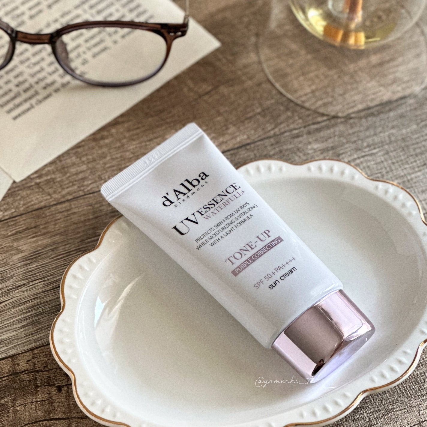 ダルバ ウォータフル トーンアップ サンクリーム(パープル)/ダルバ/日焼け止めクリームを使ったクチコミ(1枚目)