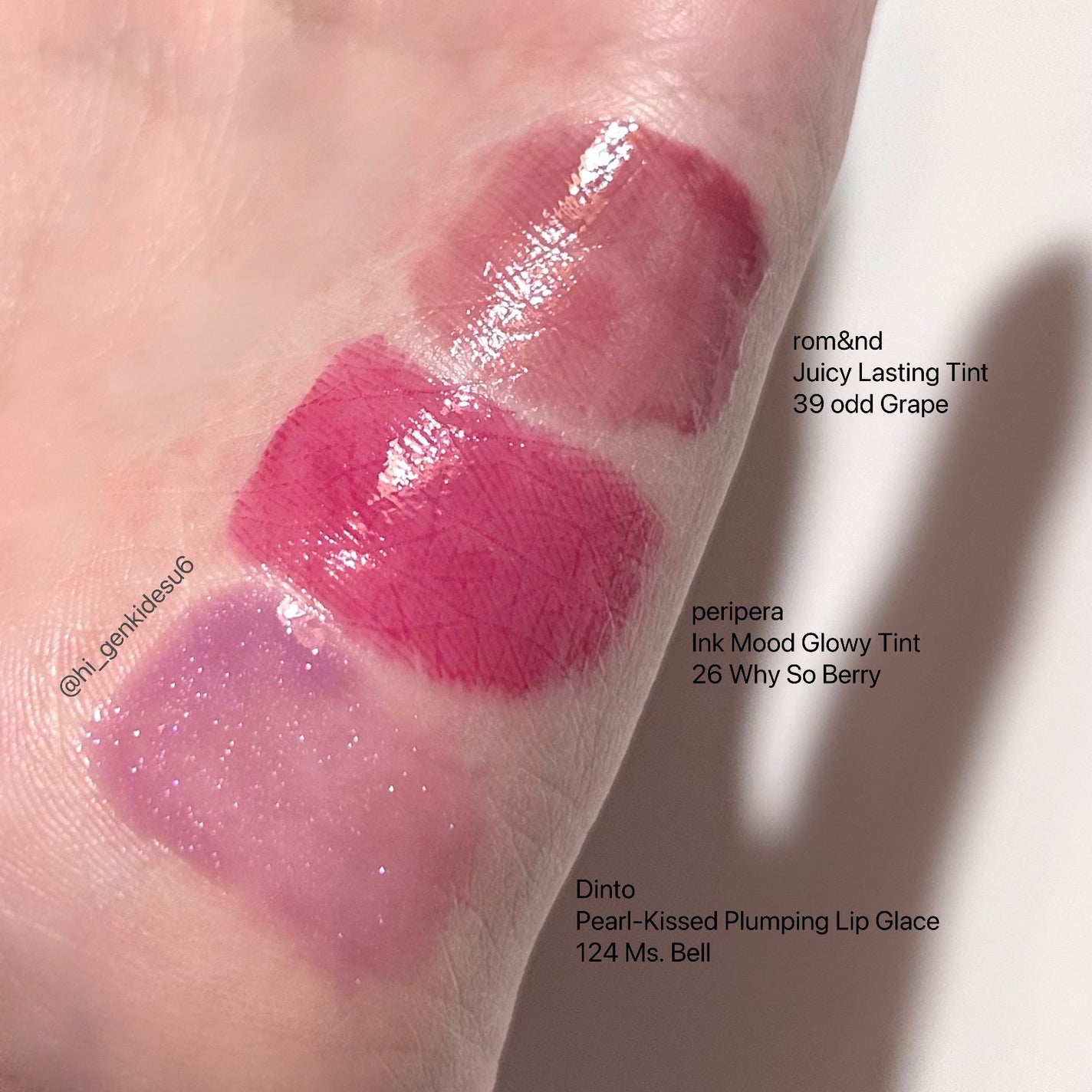 ジューシーラスティングティント/rom&nd/リップティントを使ったクチコミ(3枚目)