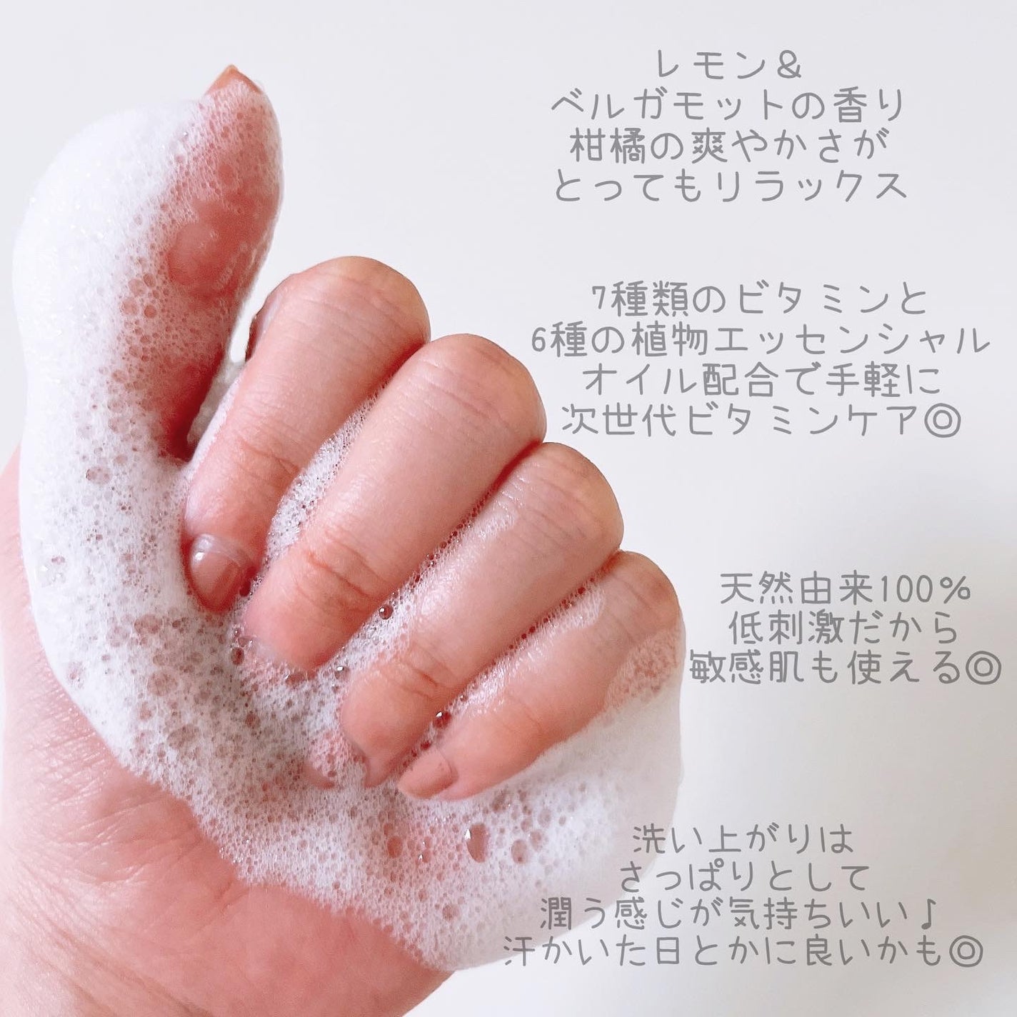 リフレッシングボディソープ(レモン&ベルガモットの香り)/Vitaming/ボディソープを使ったクチコミ(3枚目)