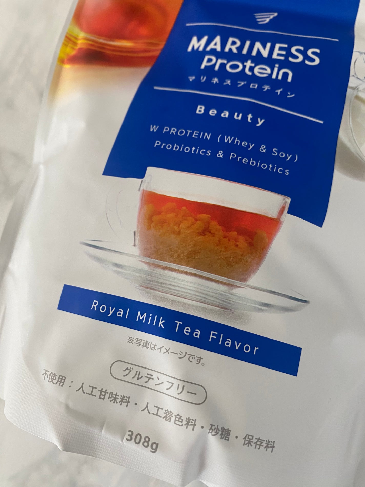 マリネスプロテイン ロイヤルミルクティー/mariness/その他プロテインを使ったクチコミ(2枚目)