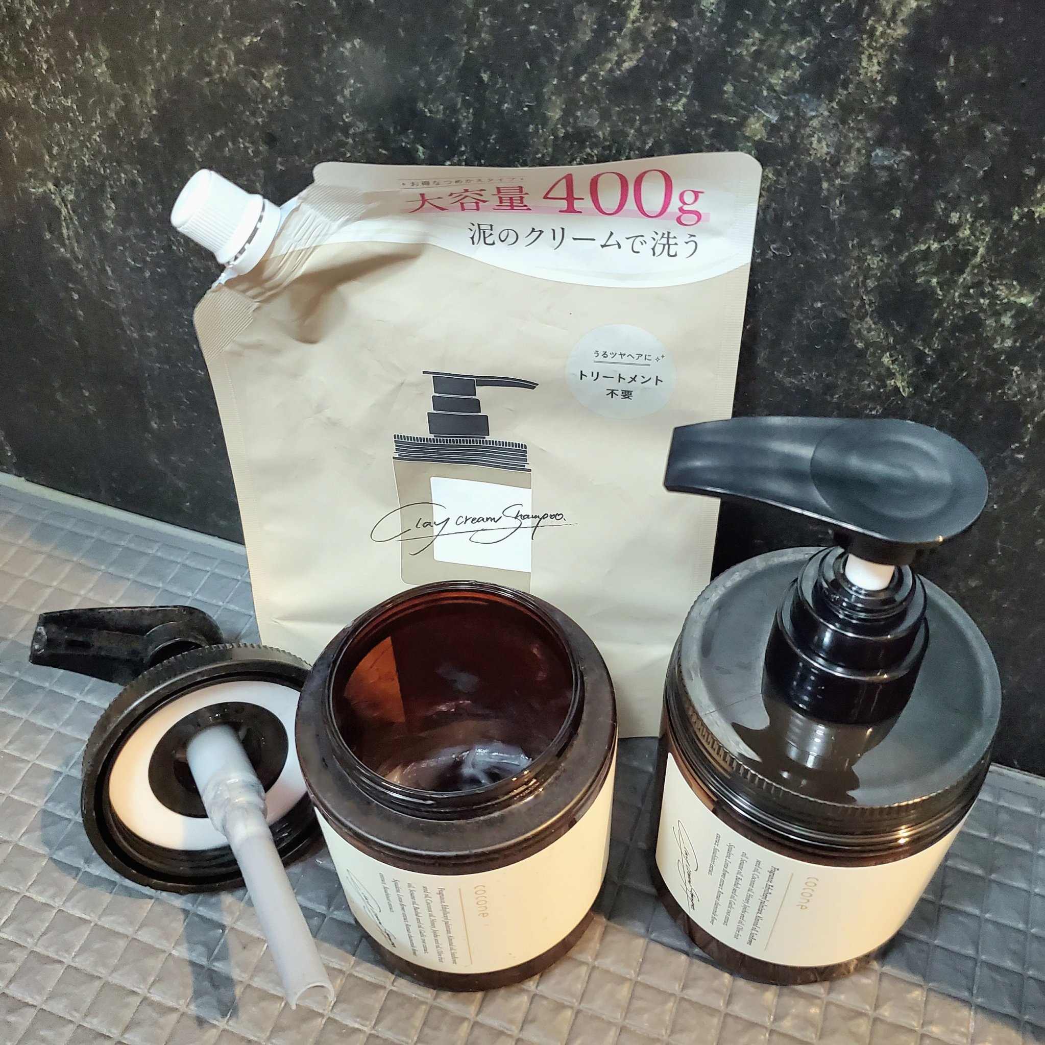 coconeクレイシャンプー スムースタイプ 詰め替え用 400g 4個セット