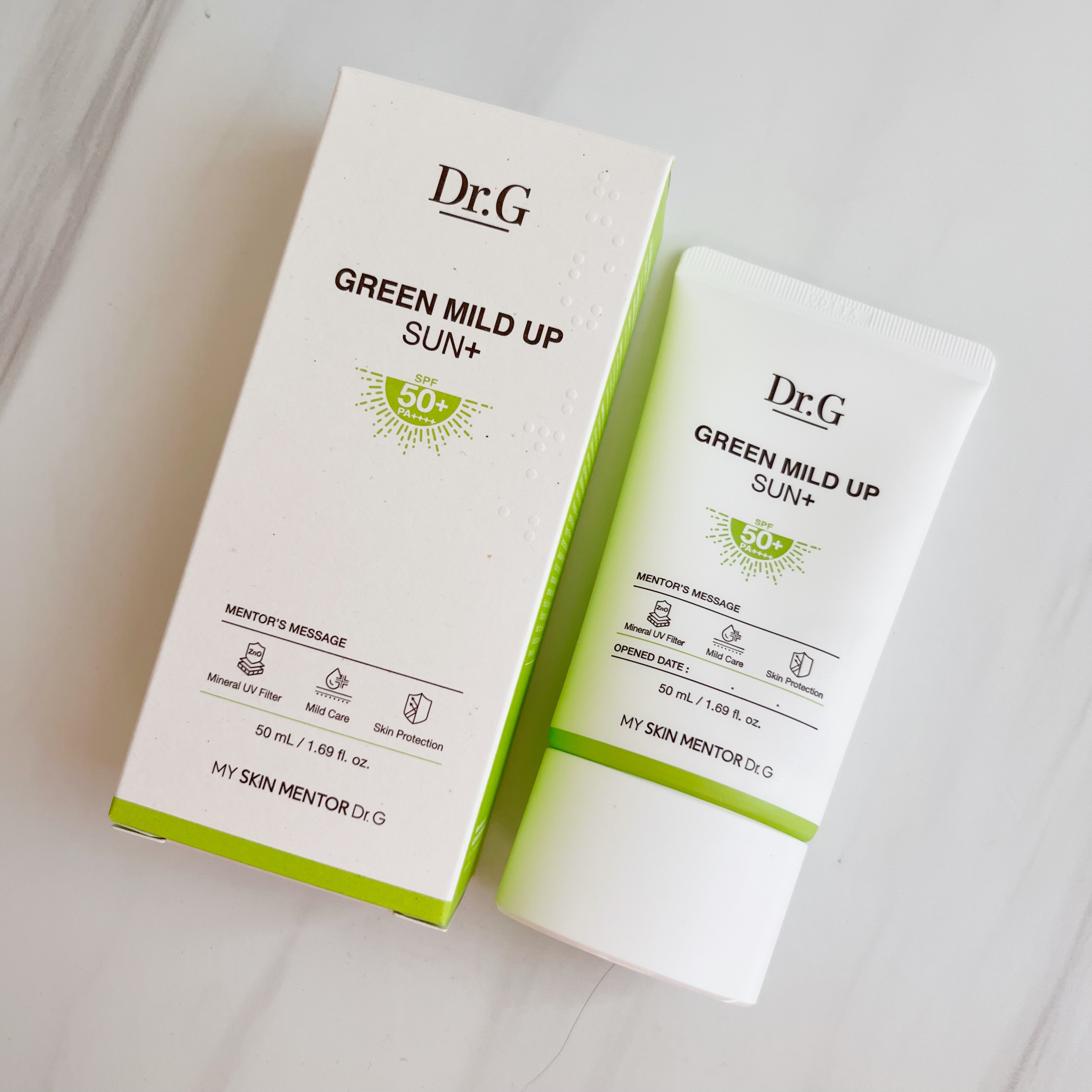 グリーンマイルドアップサンプラス/Dr.G/日焼け止めクリームを使ったクチコミ（1枚目）