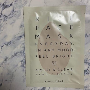 RICE FACE MASKライスバリアフェイスマスク MOISTCLEAR/KOUJIHIME/シートマスク・パックを使ったクチコミ（2枚目）