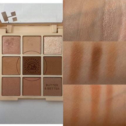 マイフェイブムードアイパレット 9カラー 04 アンバター(ANG BUTTER)/HOLIKA HOLIKA/アイシャドウパレットを使ったクチコミ(3枚目)