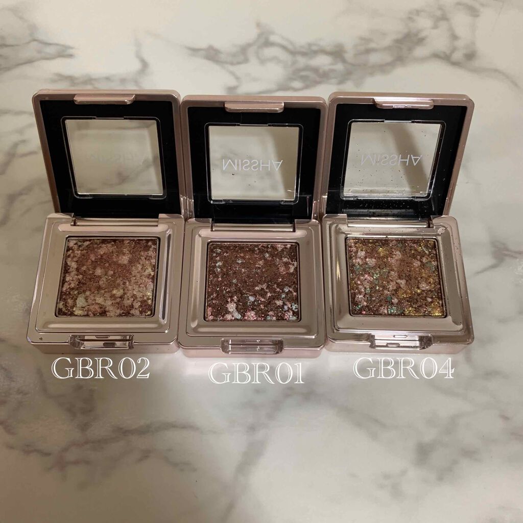 グリッタープリズム シャドウ GBR02/MISSHA/グリッターを使ったクチコミ（1枚目）