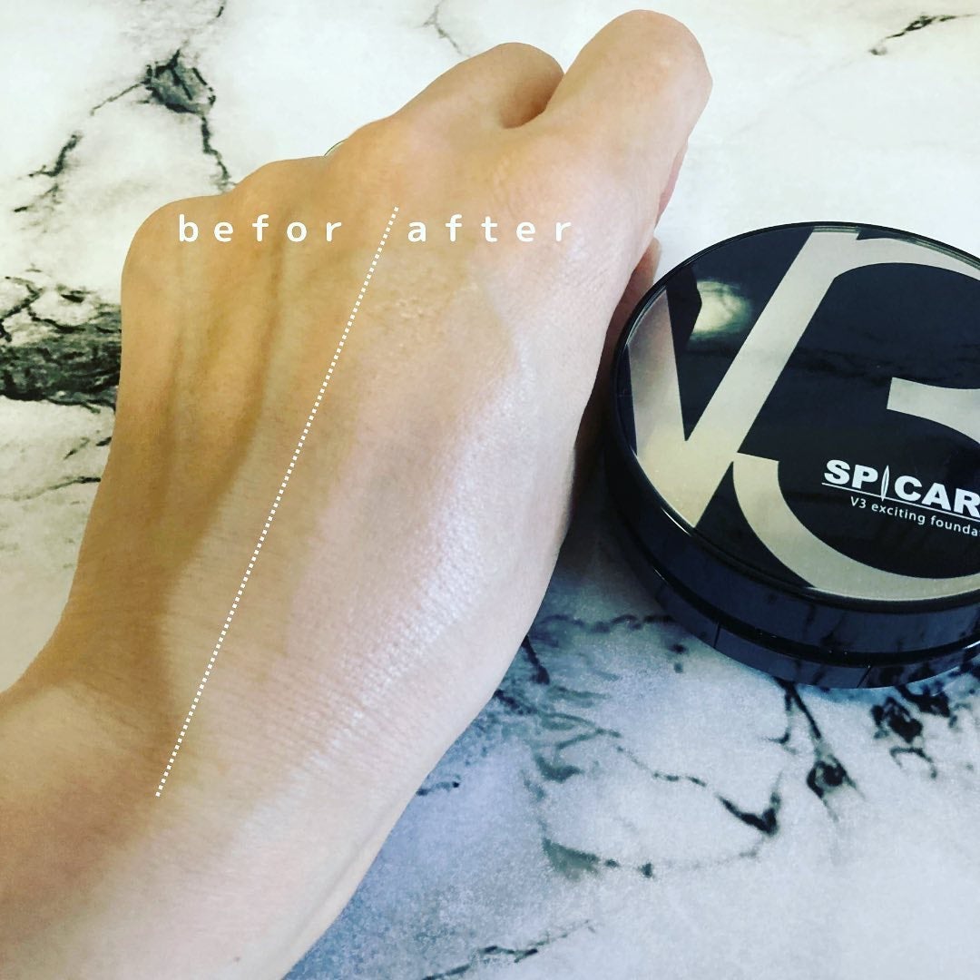V3 エキサイティングファンデーション/SPICARE/クッションファンデーションを使ったクチコミ(4枚目)