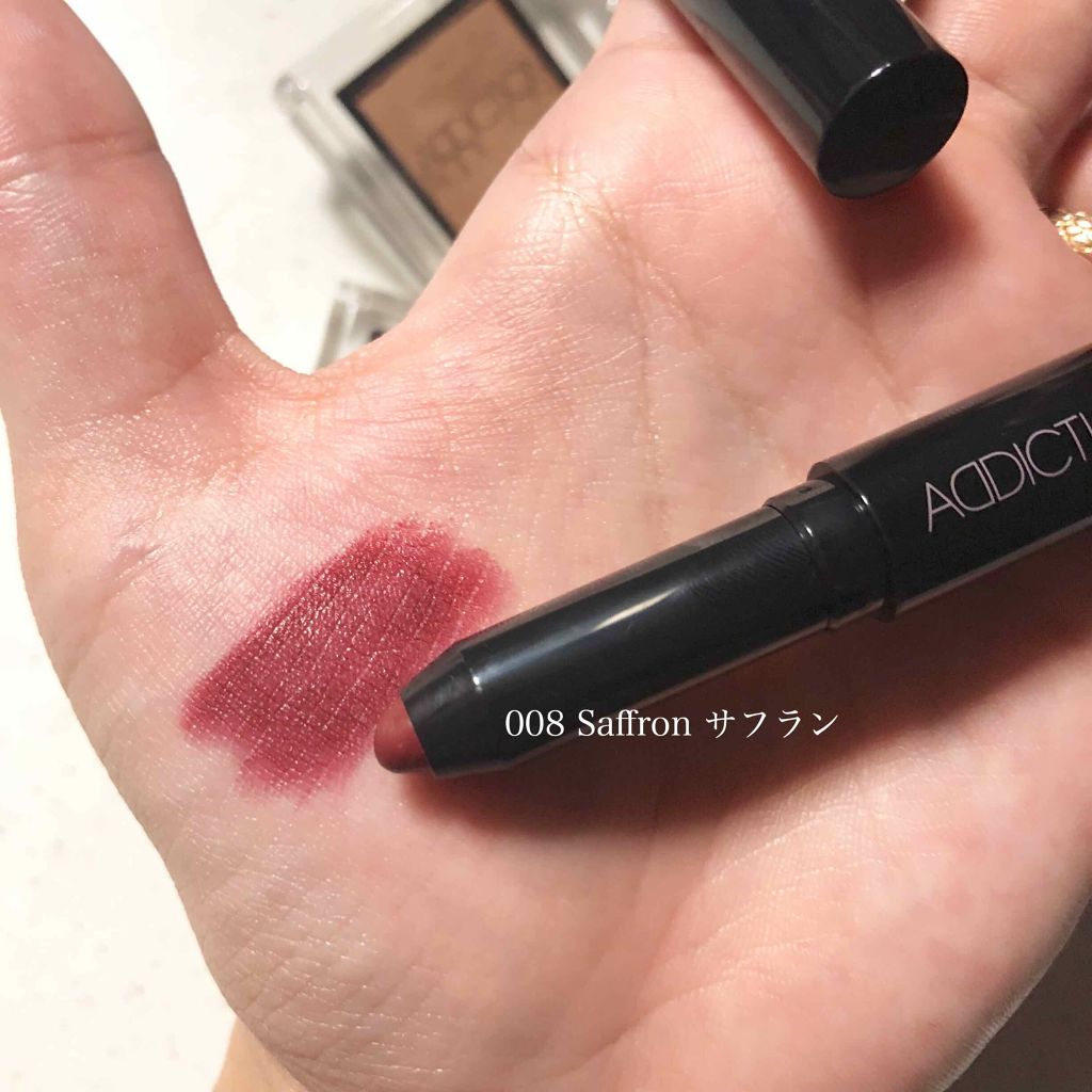 リップクレヨン 008 Saffron サフラン/ADDICTION/口紅を使ったクチコミ（2枚目）