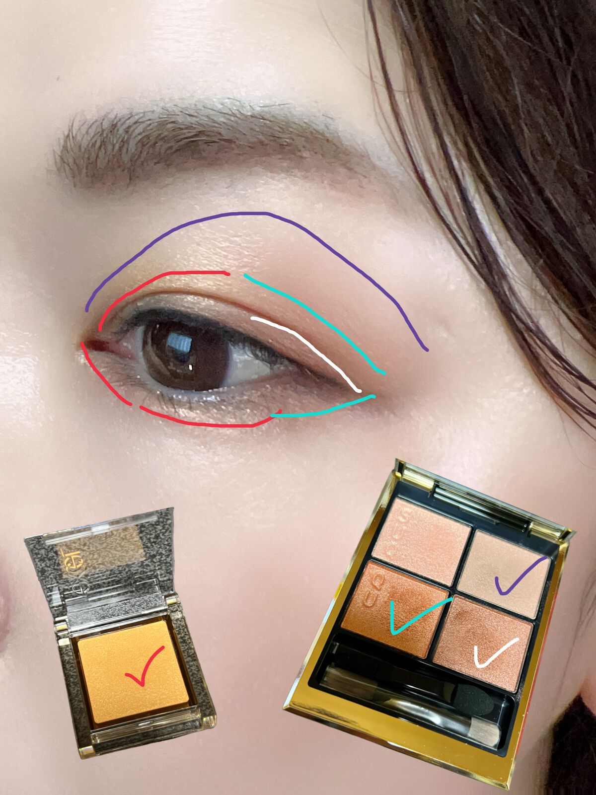 アイプランナー/excel/単色アイシャドウを使ったクチコミ（2枚目）