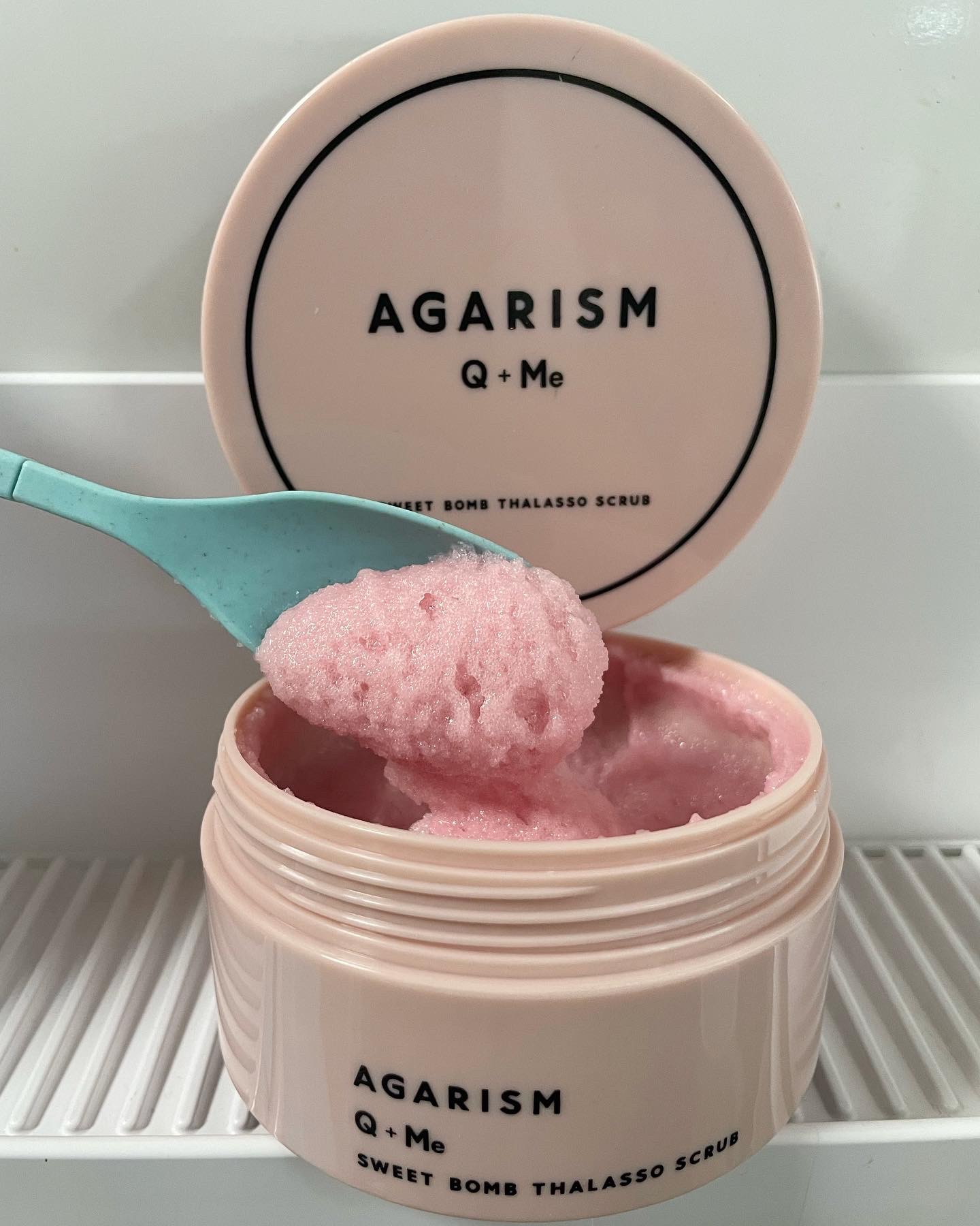 Q+Me スウィート ボム タラソ スクラブ/AGARISM/バスト・ヒップケアを使ったクチコミ（1枚目）