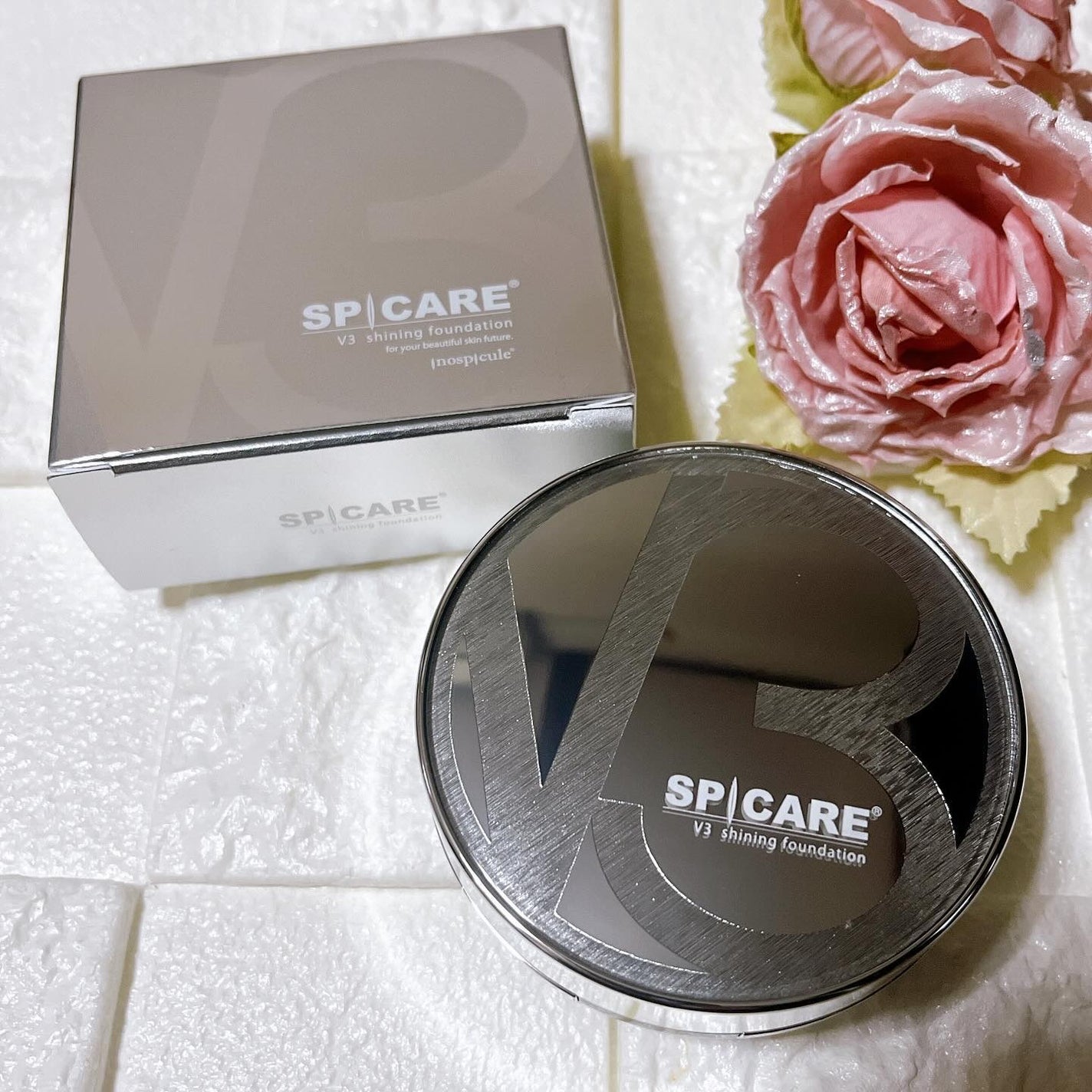 V3シャイニングファンデーション/SPICARE/クッションファンデーションを使ったクチコミ(1枚目)